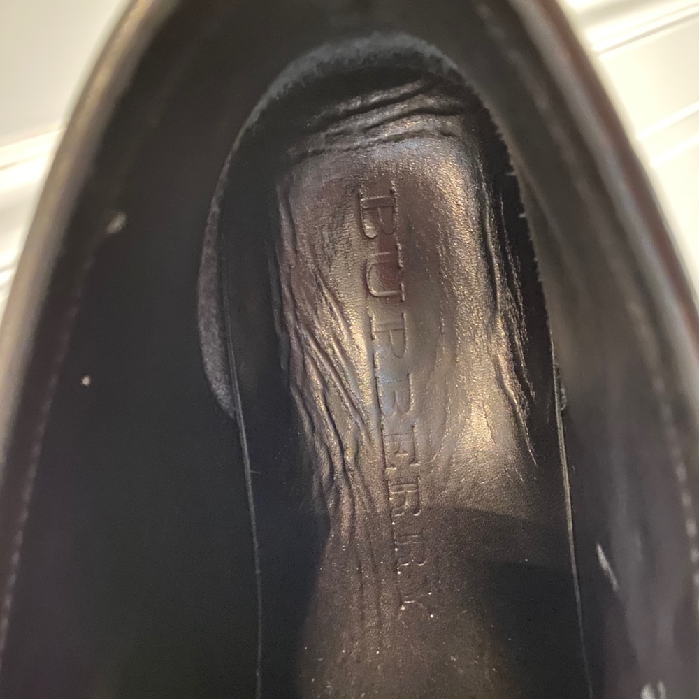 Burberry Black Leather Moto Combat Lace Up Military Boots Sneakers Shoes Sz 40 7 - Picture 7 of 16
